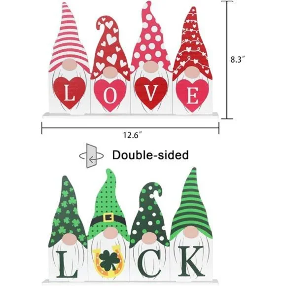 Valentines Day Decor & St Patricks Day Decorations 1PC Double-sided - Picture 3 of 8